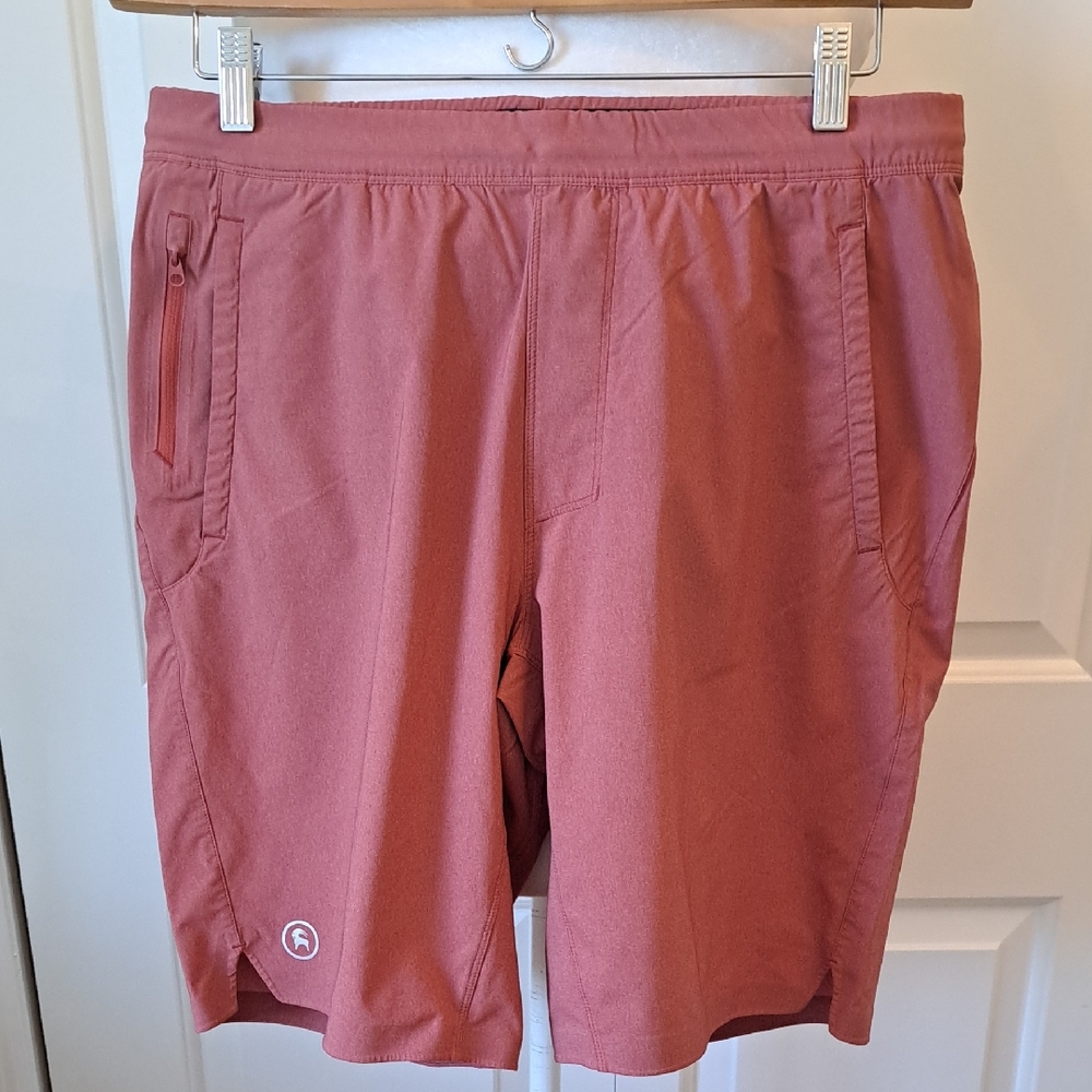 NWOT Backcountry Mens Performance Hiking/Activewear 10" Rust Stretch Shorts‎ LG